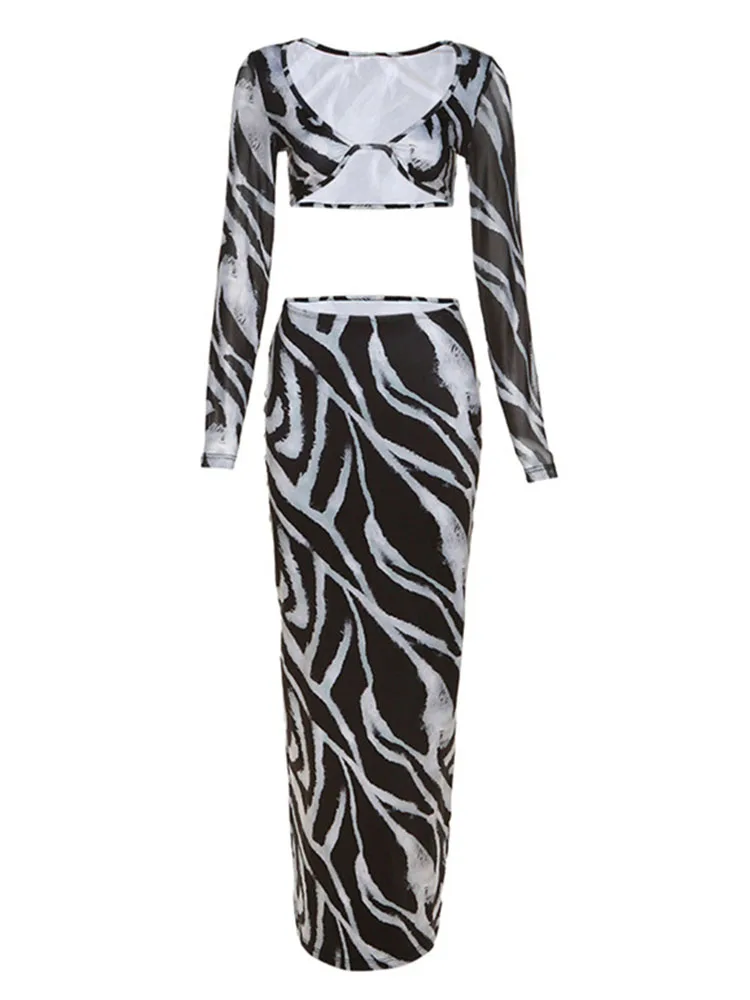 Комплект из двух предметов в полоску женский сексуальный летний пуловер