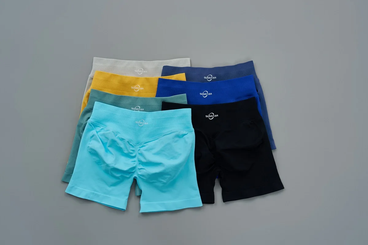 susistar Impact Shorts с низкой ребристой талией спортивные шорты для йоги бесшовные