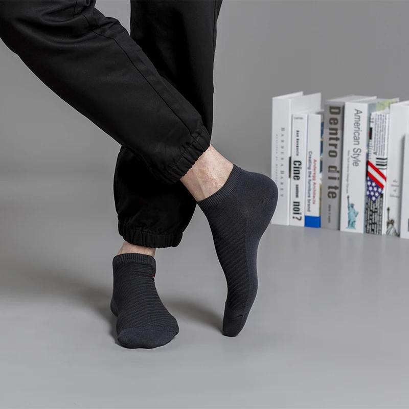 5pairs high quality men's ankle socks breathable cotton sports socks pure cotton sports summer slimming short sokken size 39-43