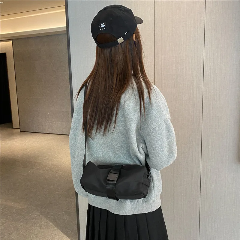 

Oxford Cloth Shoulder Bag Women Solid Color Messenger Bags Unisex Casual Portable High-capacity Shopping Travel Commuting bag