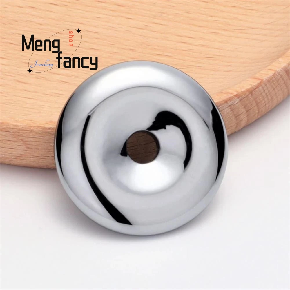 Натуральный энергетический камень Terahertz кулон на пуговице поликремниевый