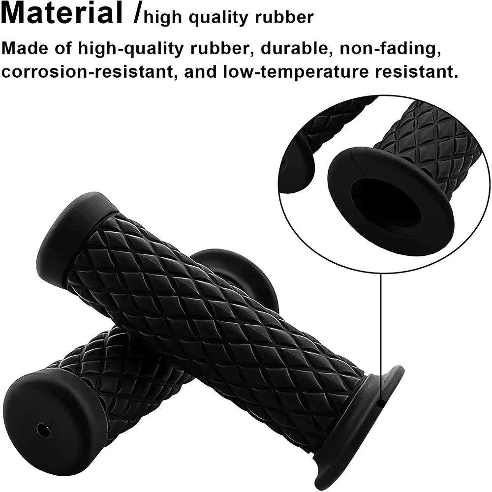 

Motorcycle Accessories 1 Pair Universal Rubber Motorcycle Handlebar Grips Motorbike Bicycle Mountain Cycle Handle Hand Bar Anti-