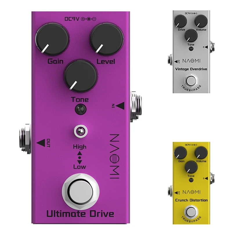 

NAOMI Ultimate Overdrive Electric Guitar Mini Effect Pedal Single Bypass DC 9V