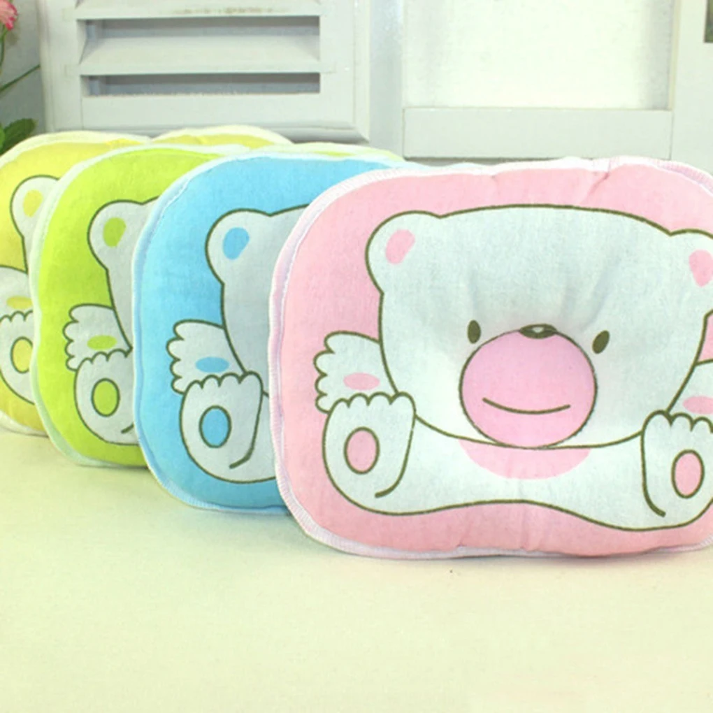 

2021 New 1PC Cartton Bear Soft Infant Newborn Baby Toddler Cotton Pillow Support Cushion Pad Side Sleeping Anti Roll