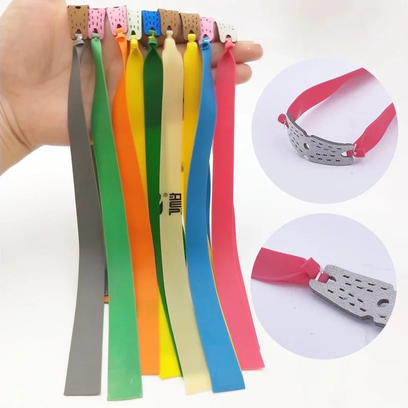 

10PCS Slingshot Powerful Elastic Flat Rubber Band Practical Thickness Bungee Catapult Kit Set For Hunting New Arrival