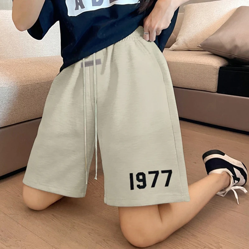 

Fashion trend street men clothing Summer new trendy brand sports and leisure cotton printed five-point pants Gym training shorts