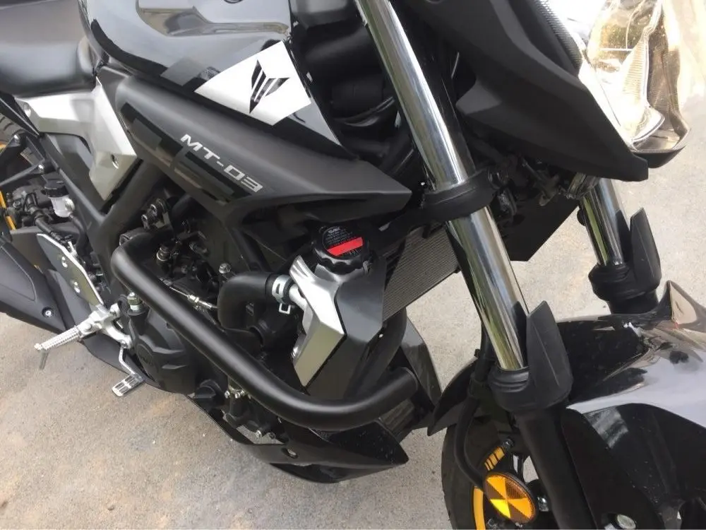 Black Motorcycle Parts Crash Bar Engine Guard Frame Bumper Protector for 2015-2021 Yamaha MT03 MT25 MT 03 25 MT-03 MT-25 | Автомобили и