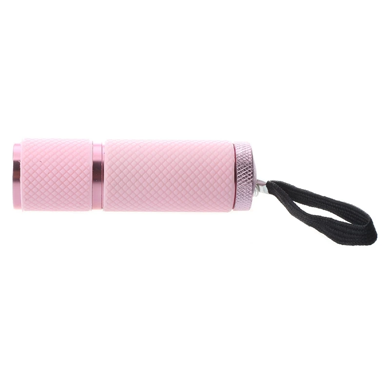 

4X Outdoor Mini Pink Rubber Coated 9-LED Flashlight Torch