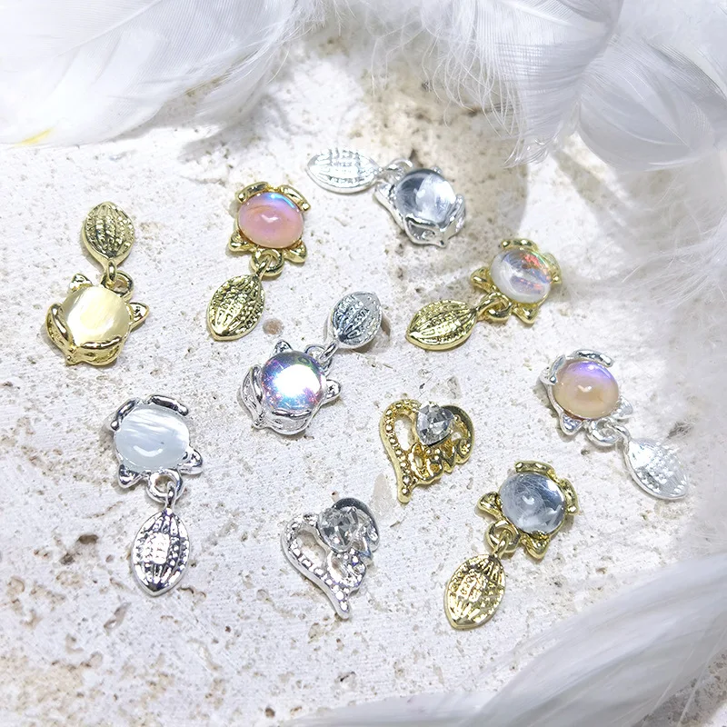 

5 шт., 3d-подвески для ногтей в виде кошачьих глаз