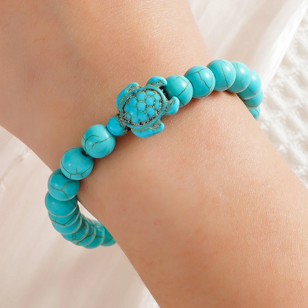 2 шт. браслет в виде черепахи эластичные бусины женские браслеты из бисера для