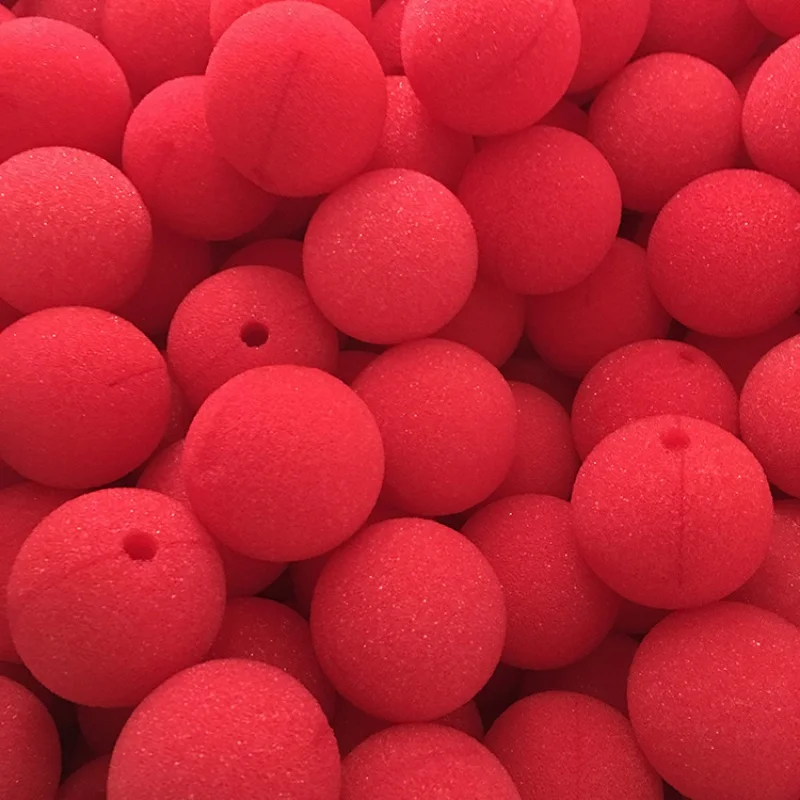 10pcs Red Sponge Clown Nose Cosplay Props Party Fun Stage Performance Prop Festival Make Up Supplies Decoration |