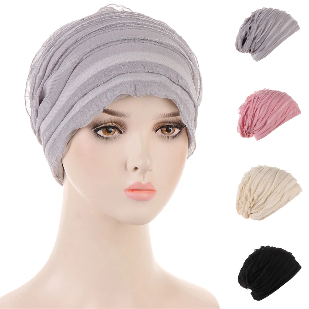 

New Slouchy Beanies Women Bonnet Skiing Hat Hip Hop Chemo Cap Hair Loss Cover Headwear Cycling Headscarf Skullies Headwrap Hats