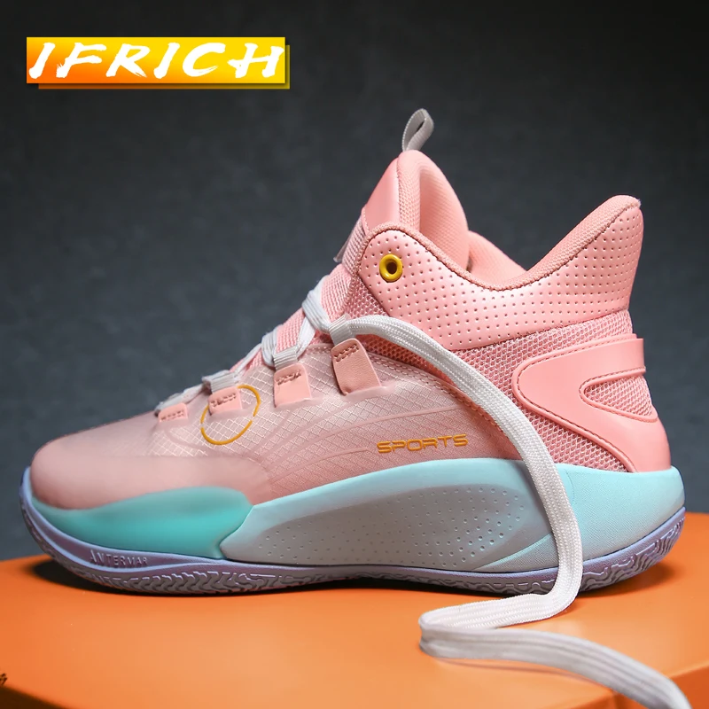

Brand Fashion Training Shoes Basketball Mens And Womens Anti Slip Boys Gym Basketball Boots Breathable Sport Trainers Youth