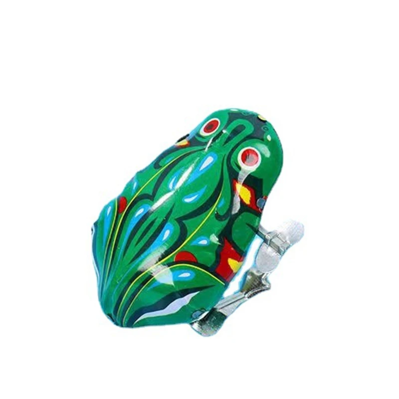 

Spring Frog Collectable Souvenir Simulation Frog Clockwork Desk Decors Wind Up Statue Party Favor Interactive Table Toy GXMB