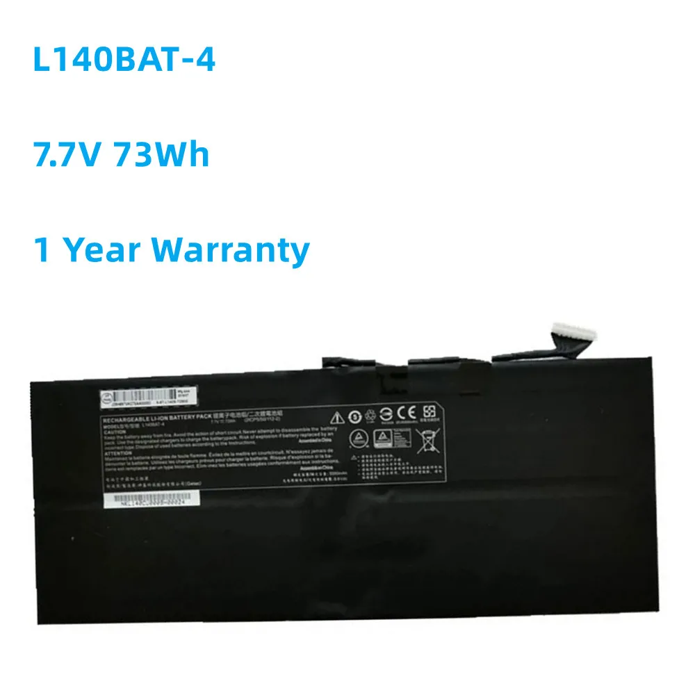 

New 7.7V 73Wh/9350mAh L140BAT-4 Battery For Clevo Schenker VIA 14 Wooking Jiasha ST Pro Laptop Battery Notebook