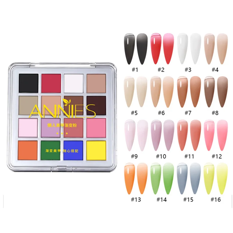 16 Colors Mirror Magic Mirror Powder Nail Powder Glitter Dust Metal Effect Nails UV Gel Polish Pigment Nail Art