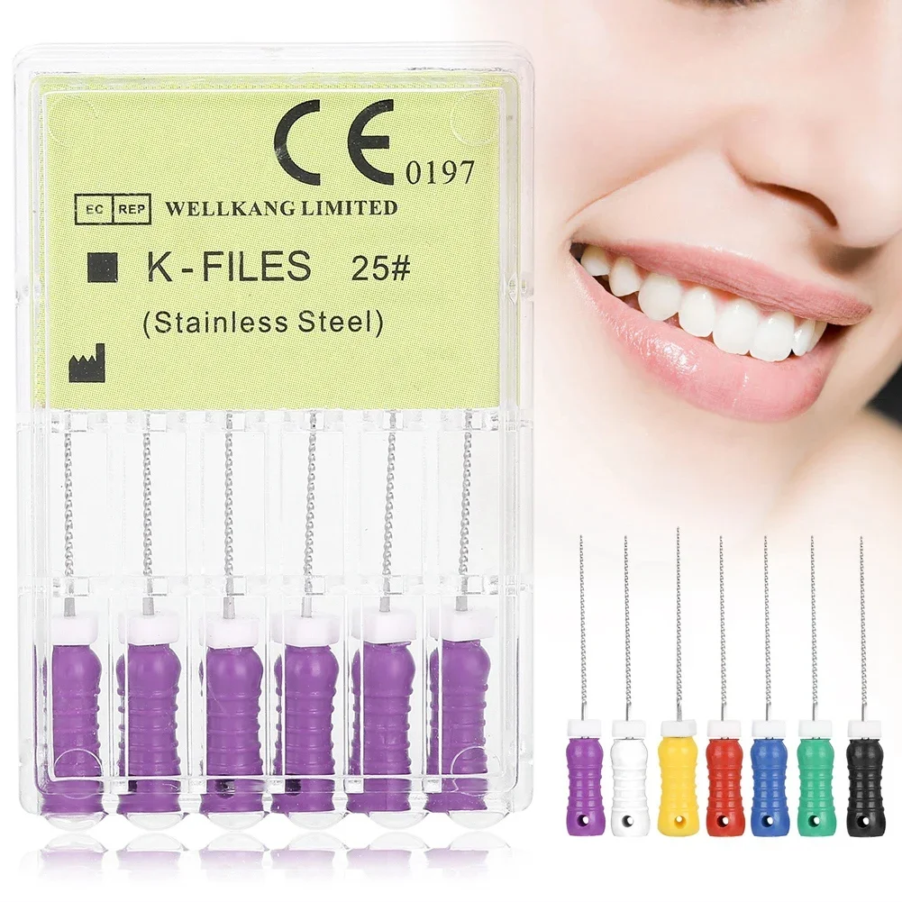 2 комплекта стоматологических эндодонтических игл для корней K-FILES Dental 21 мм из