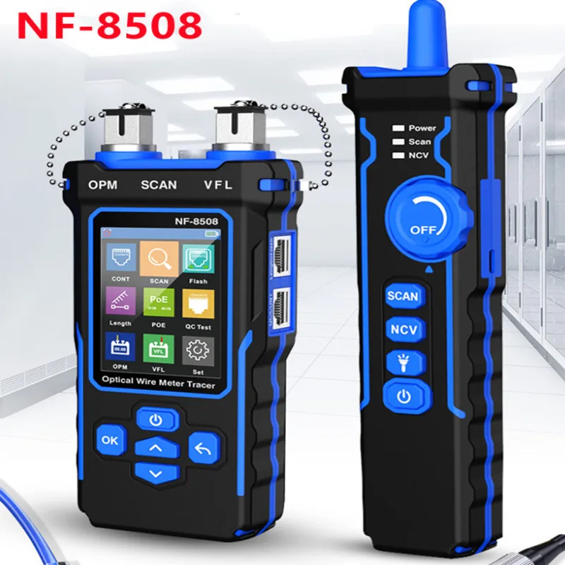 

NOYAFA NF-8508 Network Cable Tester LCD Digital Rechargeable Network Line Finder Wire Tracker PoE Checker Optical Wire Meter