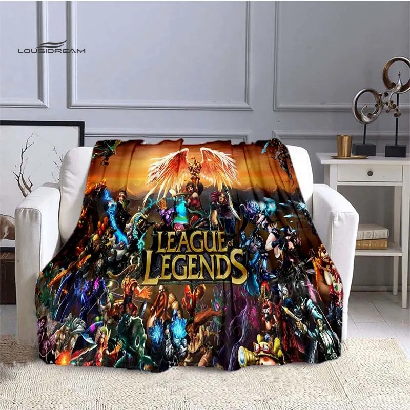 

Игровое одеяло «Лига Легенд», домашнее дорожное Фланелевое покрывало для взрослых, для кровати, гостиной, дивана, сохраняющее тепло для дет...