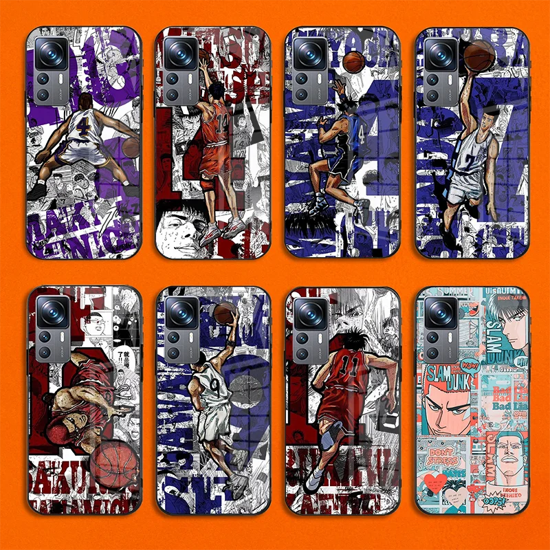 

Cartoon Movie Slam Dunk For Xiaomi 13 11 Ultra 12T Pro Poco M4 Pro Poco X M F 3 4 5 S tempered glass phone cases