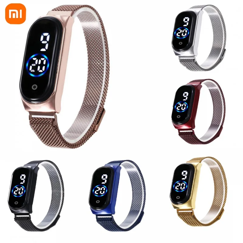 

Led Women Watch Magnetic Lodestone Waterproof Touch Women's Watches Fashion Touch Digital Wristwatches