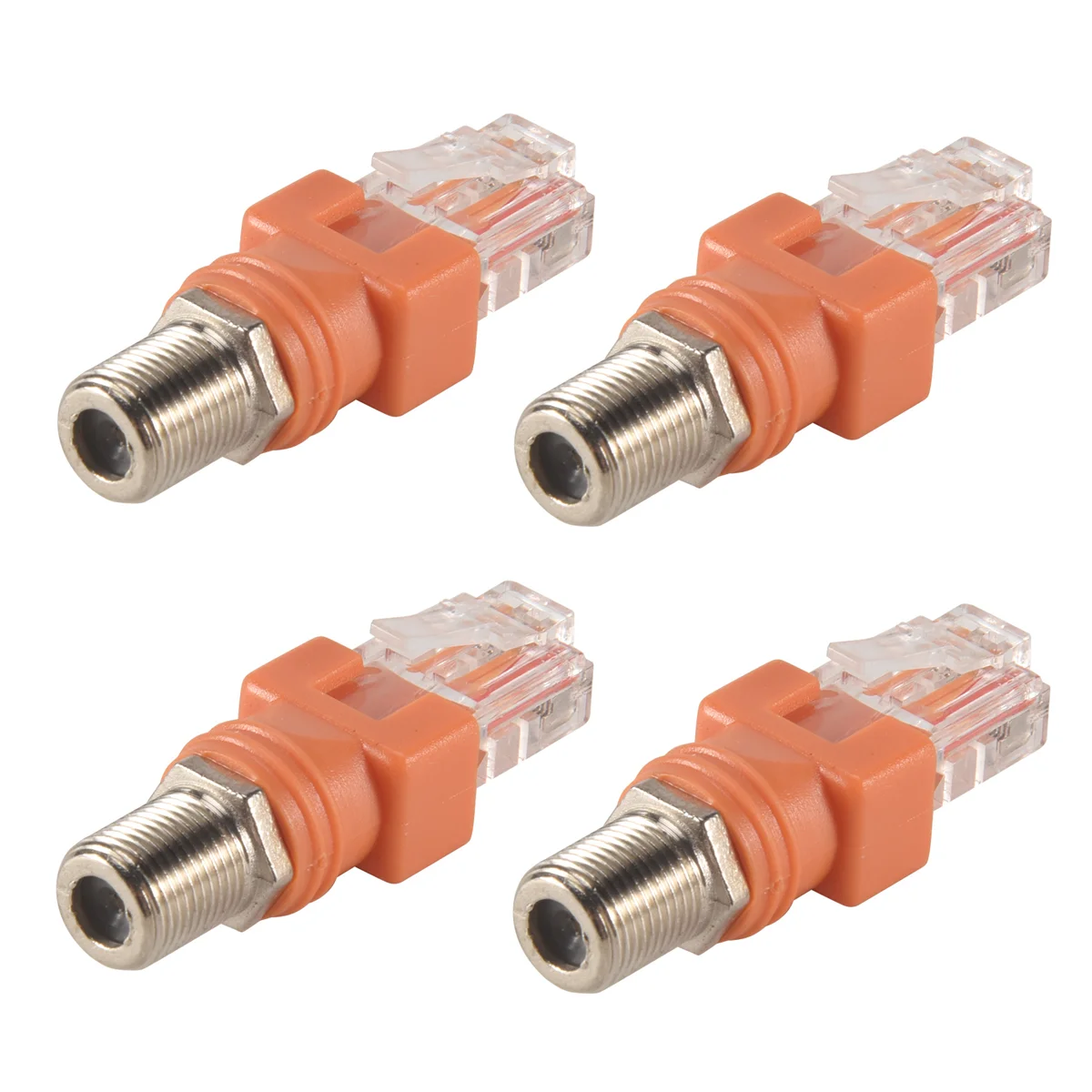 Коаксиальный адаптер Ethernet 4-комплектный преобразователь коаксиального RF F мама
