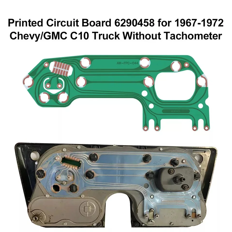 Печатная плата 6290458 для грузовика Chevy C10 1967-72 без тахометра