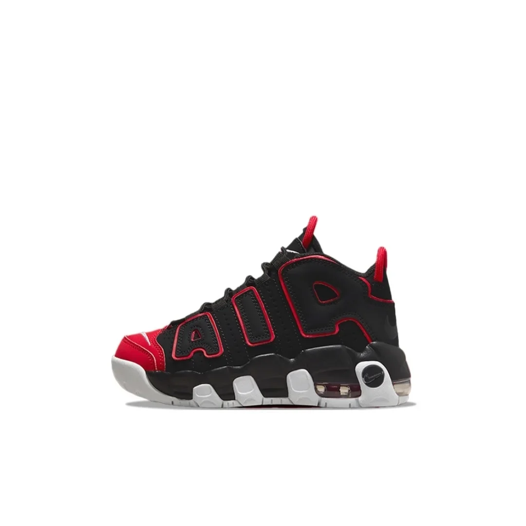 Nike Air More Uptempo PU Children's Basketball Shoes Kids Leather Pumps Mid-top Casual Sports for Boys and Girls