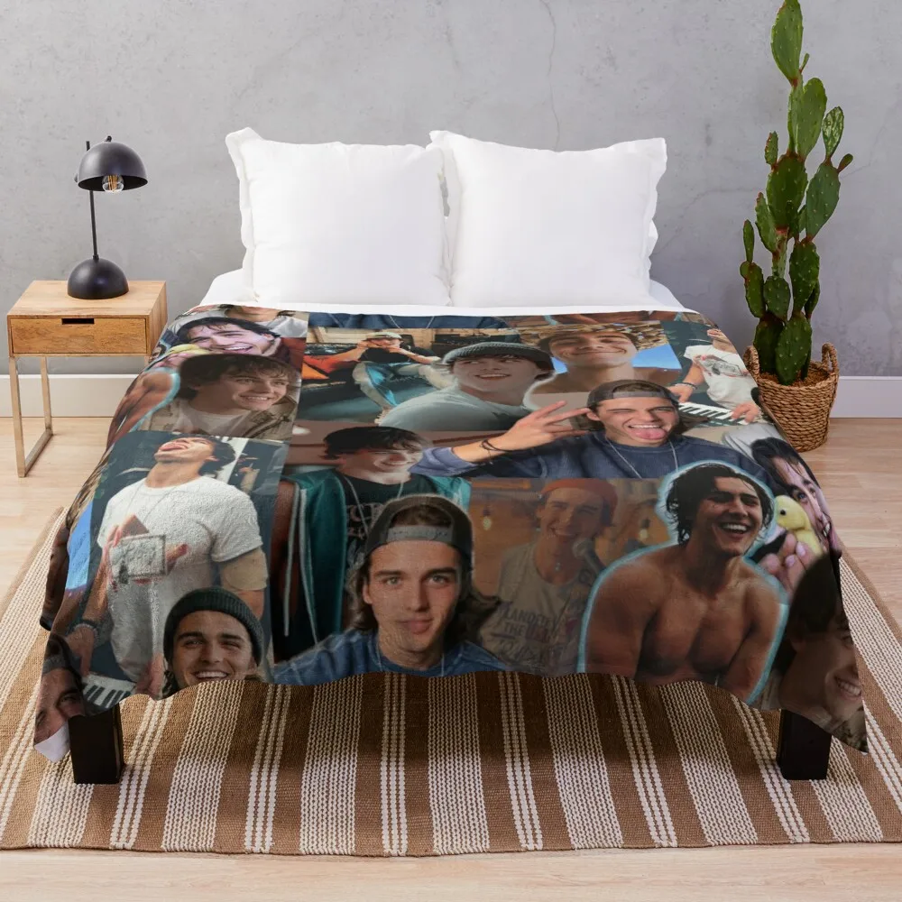 

Charlie gillespie collage cobertor cobertor macio semi-toral cobertor de veludo cobertores para cama