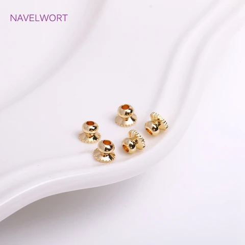Позолоченные бусины-закрытия NAVELWORT 60 шт.