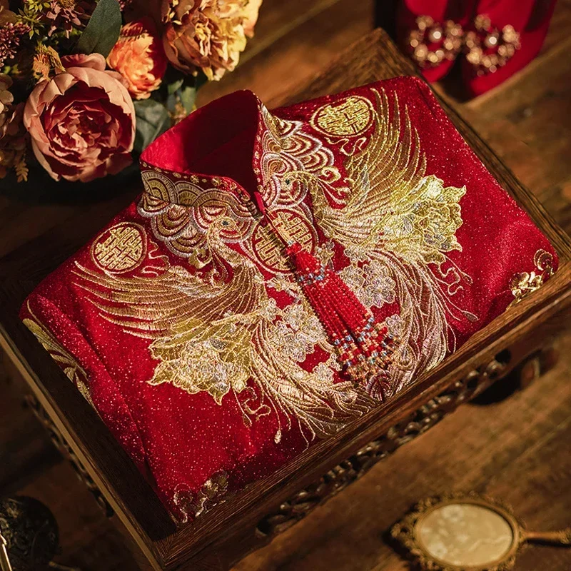 Китайское свадебное платье Xiuhe в стиле ретро