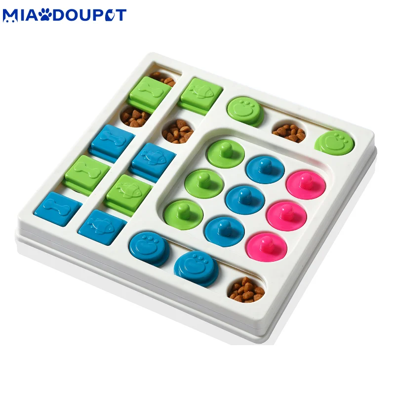

MIAODOUPET Pet Puzzle Toys Interactive Slow Feeder Food Dispenser Non-Slip Bowl For Cat Pressure-relieving Dog Training