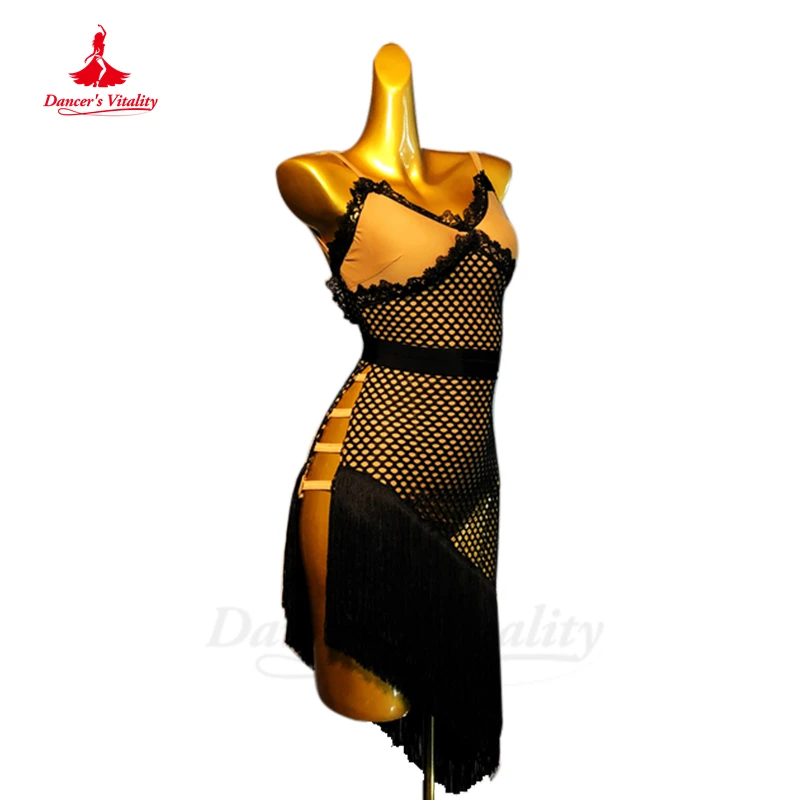 Платье для латиноамериканских танцев Костюм женщин Customsize Rumba Chacha Tango competitton