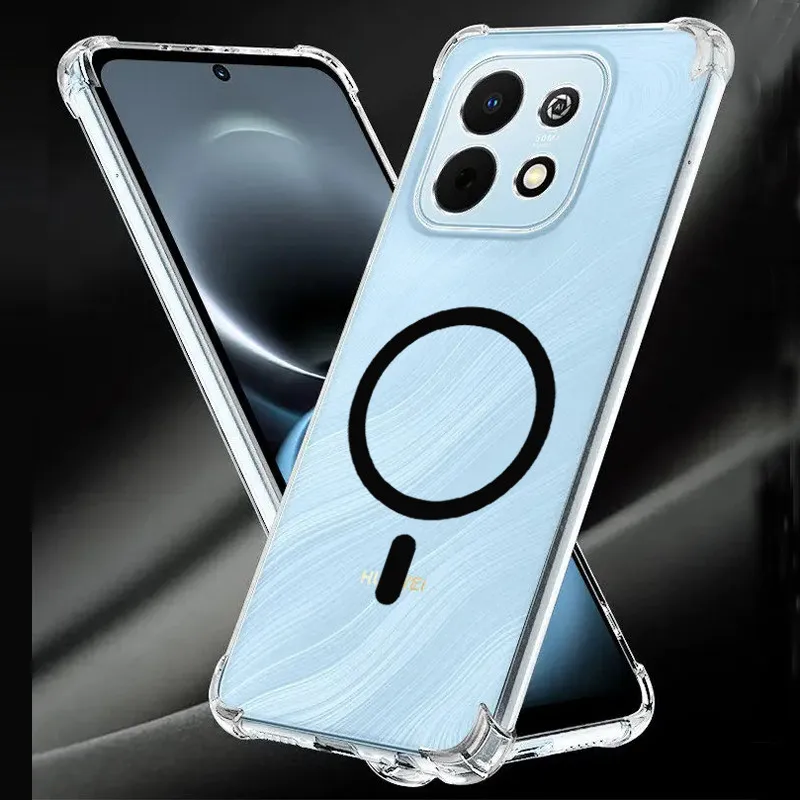 Фото Прозрачный чехол для Huawei NOVA Y74 MGA-LX3, мягкий, с магнитной наклейкой, защитный от падений №1