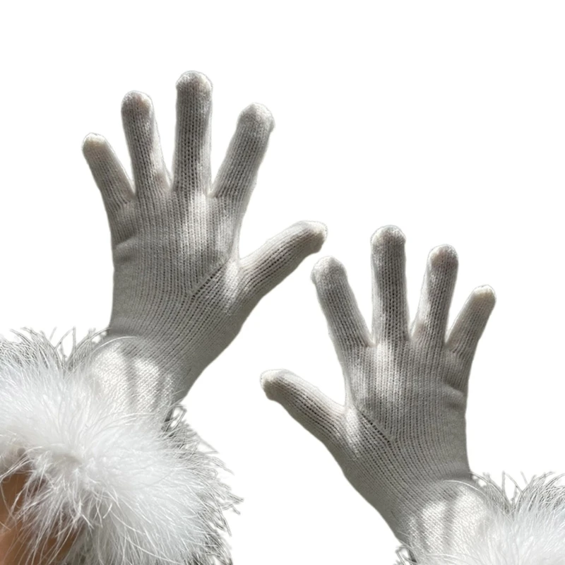 

Зимние осенние женские вязаные длинные перчатки 20 см длинные банкетные рандомные перчатки однотонные вязаные эластичные перчатки для вождения