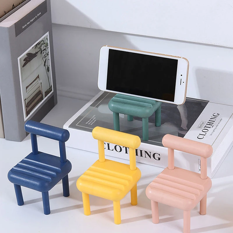 

Creative Chair Design Phone Holder Kawaii Adjustable Phone Bracket Office Desk Organizer Tablet Support Phone Stand Holder