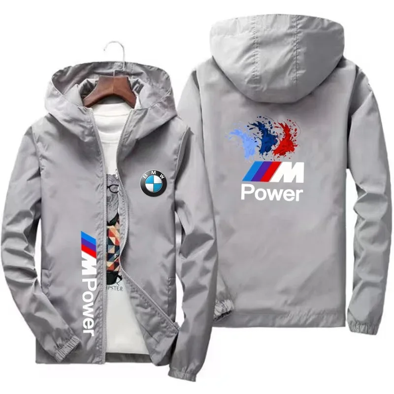 Фото Модная повседневная спортивная куртка-худи BMW 2026 года, большого размера, для весны и осени, стильный новый фасон №4