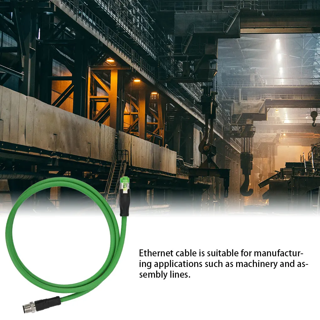 

4Pin M12 to RJ45 Network Cable IP67 Waterproof Connector Ethernet Patch Cord Manufacturing Accessories Male Side