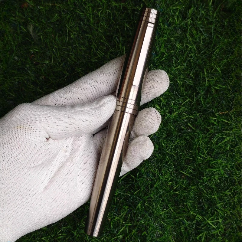 New Oversized Giant Titanium Alloy Fountain Pen with Silver Metal Signature Pen Large Capacity with Ink Absorber,PK Wingsung 930 (art.: 3920d29b2f3ff) - 3920d29b2f3ff