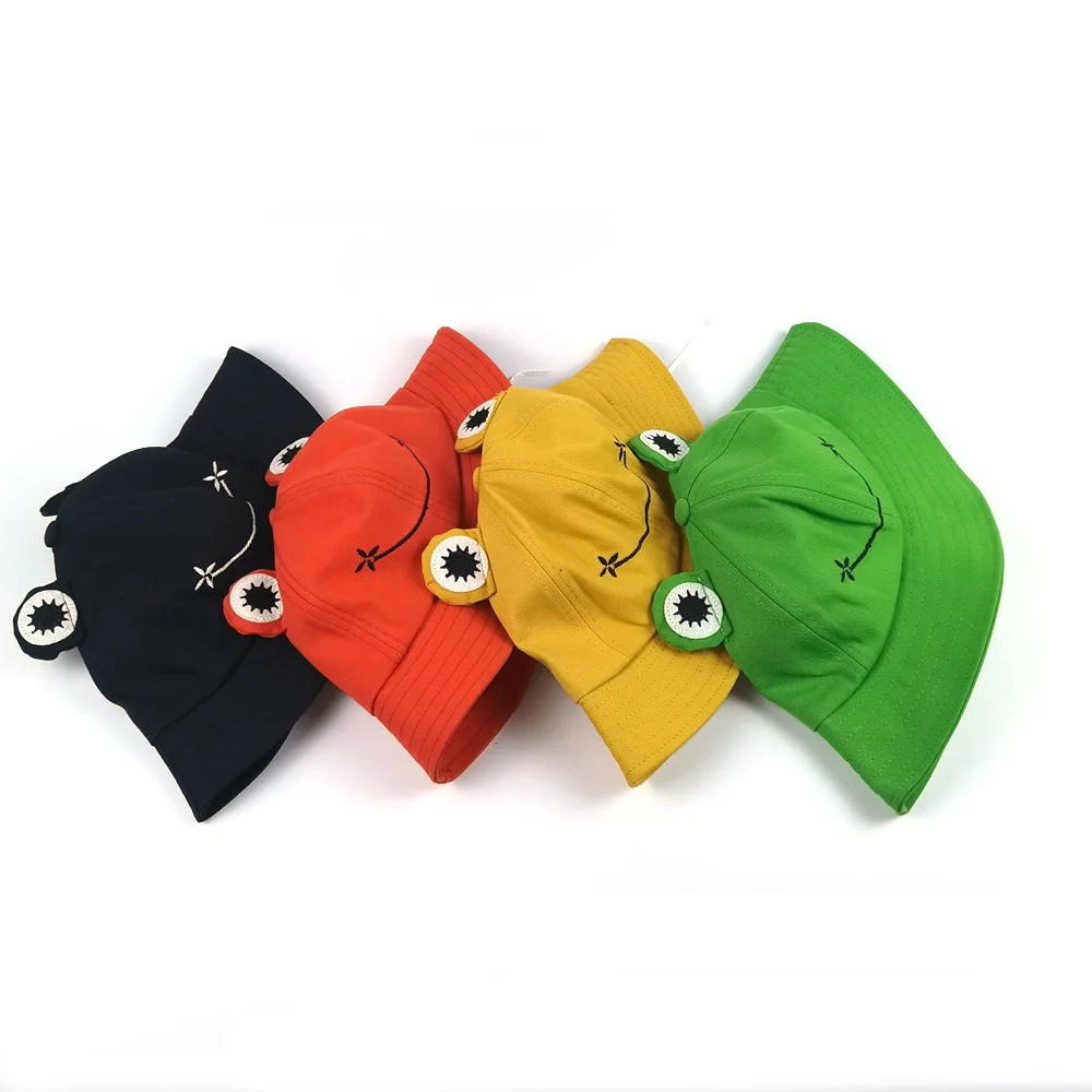 Child-Parents Frog Bear Bucket Hat For Women Summer Autumn Female Panama Outdoor Hiking Beach Fishing Sunscreen Woman Bob Caps | Аксессуары