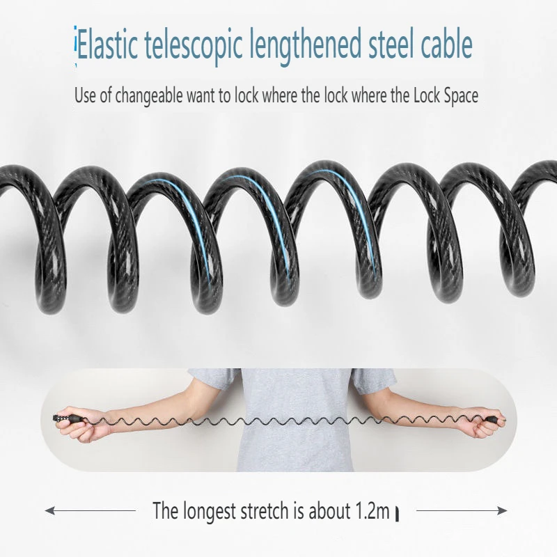 Велосипедный замок с 4-значным кодом стальной трос безопасный пароль для