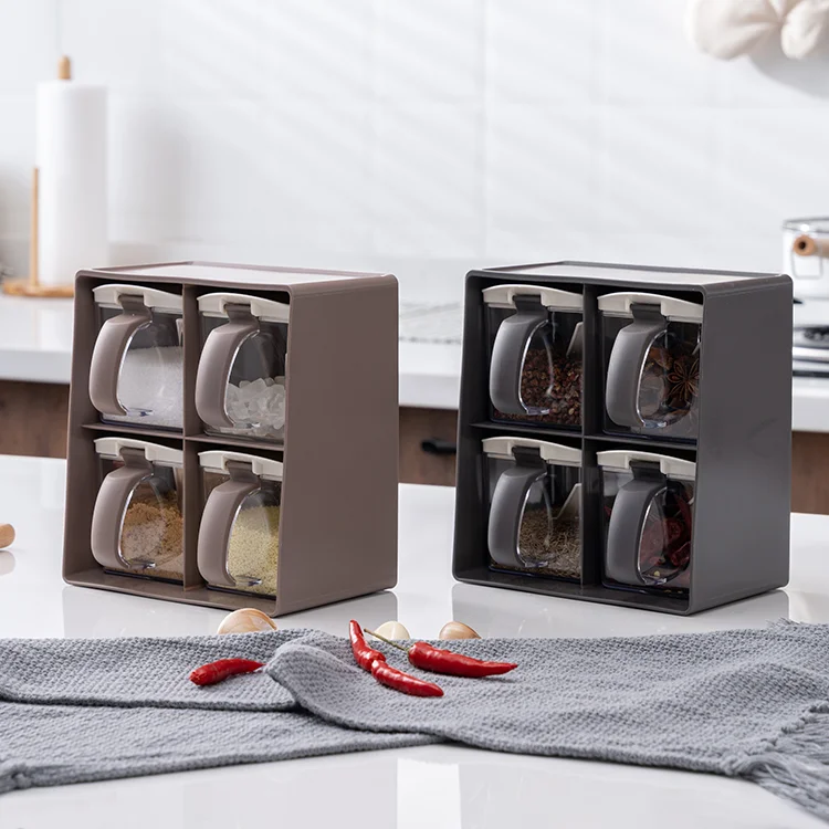 

Seasoning Box Kitchen Spice Rack Organizer Sugar Container Storage Spices Jars Bulk With Lid Rangement Cuisine Kitchen Goods DH5