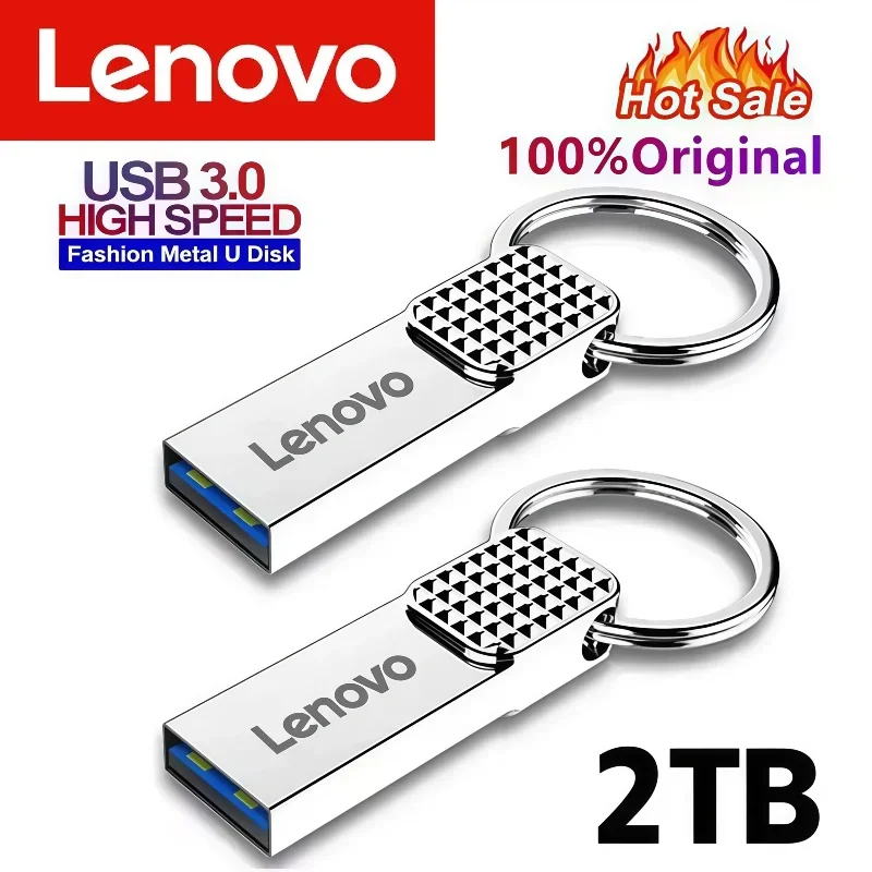 Фото Lenovo 2TB 1TB USB-накопитель Металлический USB 3.0 Pen Drive Key 512GB Type-C Высокоскоростной Pendrive 256GB Мини-флеш-накопитель USB для телефона №1