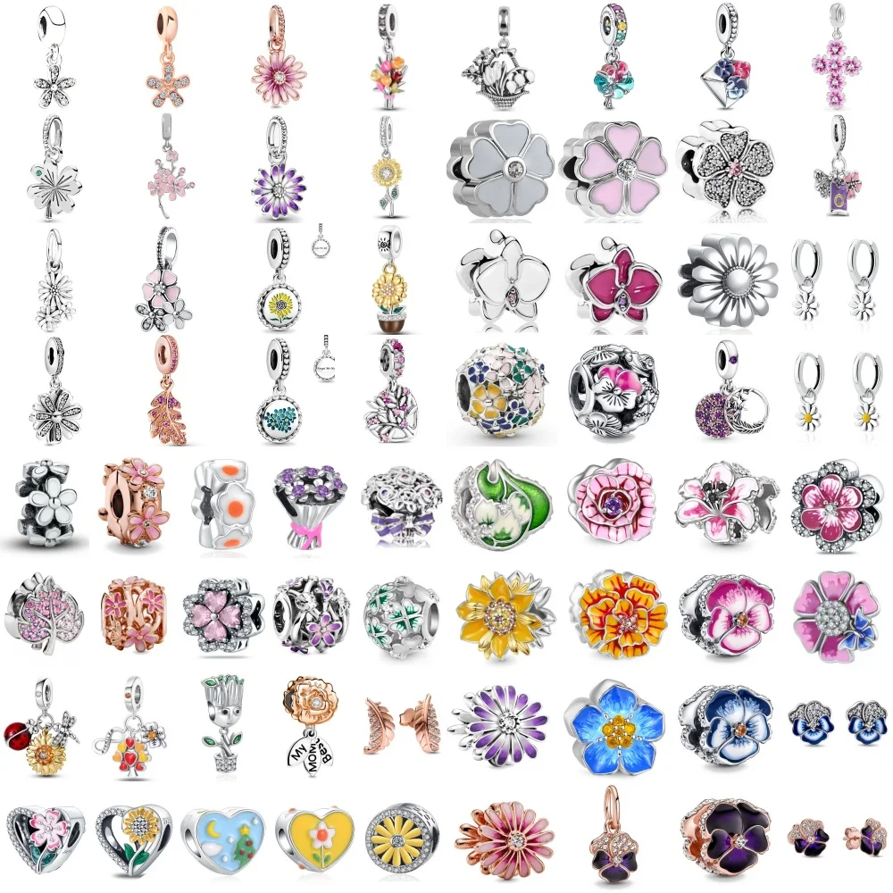 Красочный кулон Neastamor серебро 925 подвески бусины для оригинальных браслетов Pandora