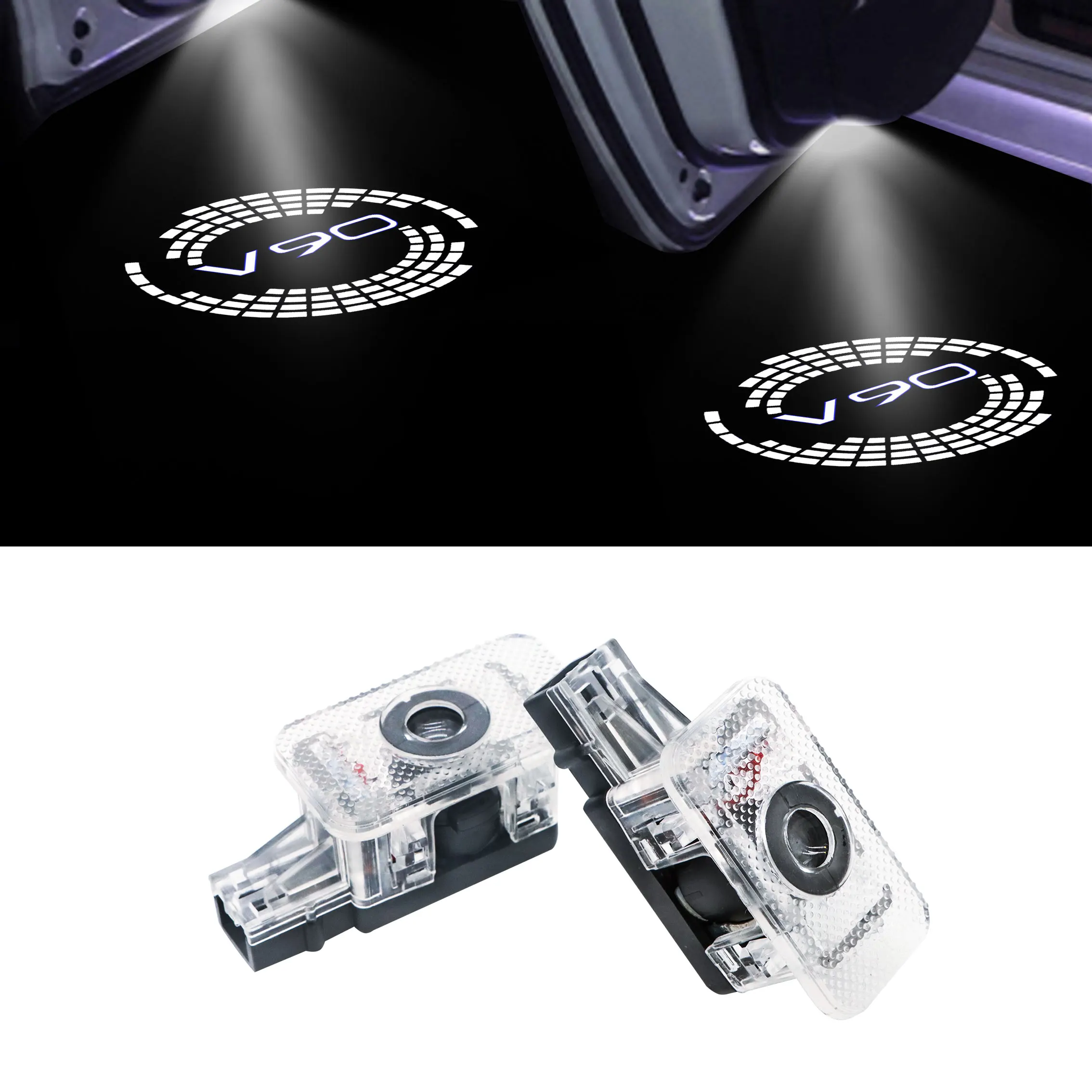 

LED Car Door Welcome Lights Logo Projector for Volvo V90 2017-2021 Ghost Shadow Lamp Courtesy Light Auto Decorative Accessories