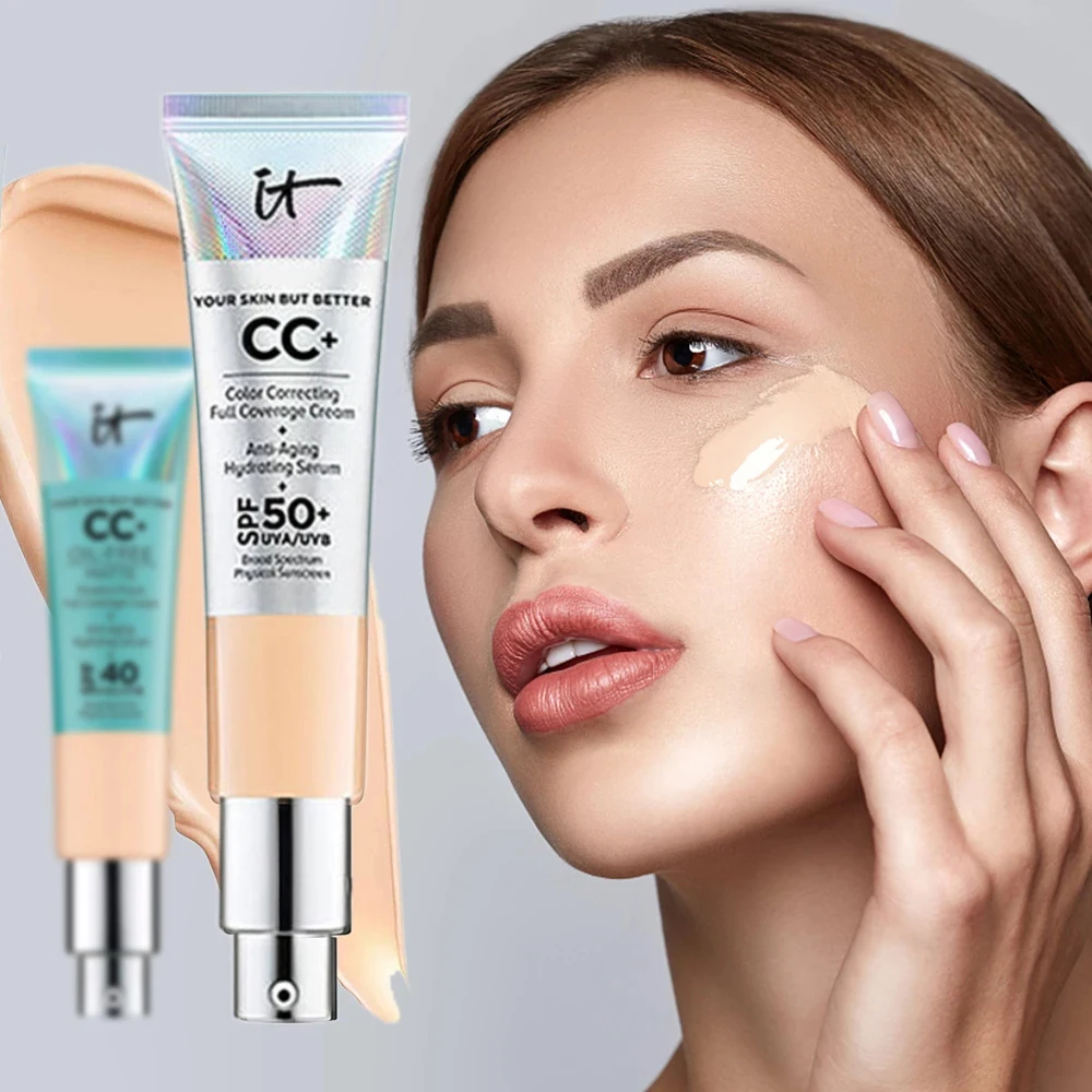 

Concealer CC Cream SPF50 Cover Medium Light Base Liquid Foundation Makeup Cosmetic Anti-aging Whitening Your Skin But Better