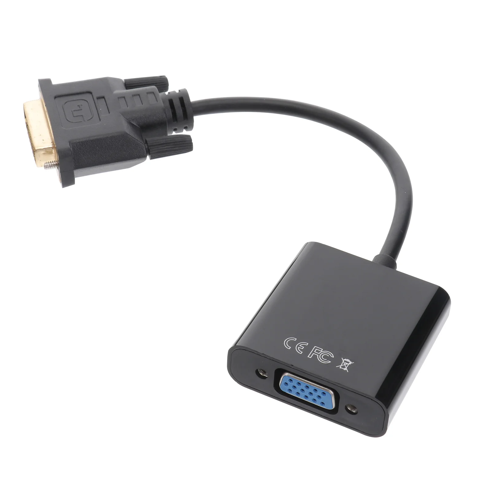 

DVI to VGA Audio Alloy Cable Adapter for Desktop Computer HDTV Laptop