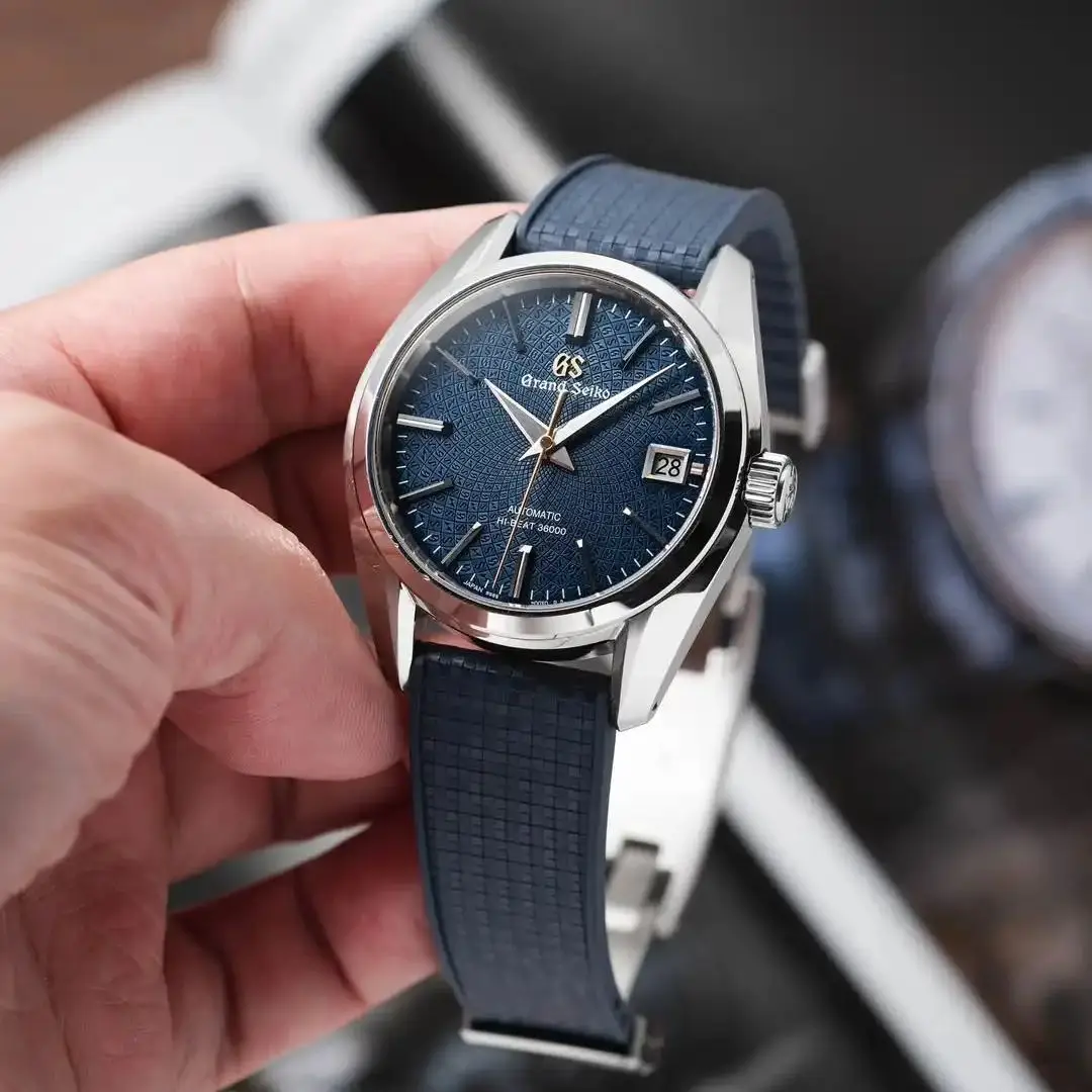 Фото Для Grand Seiko Omega SpeedMaster 19 мм 20 мм 21 мм 22 мм 24 мм мозаичный ремешок для часов FKM приятные для кожи ремешки для часов №1