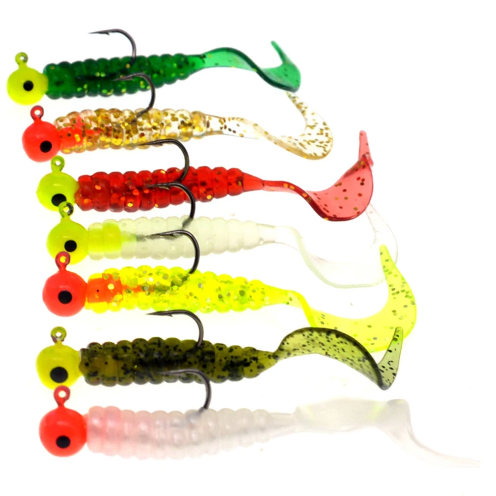 

Популярная Упаковка из 7 искусственных приманок, 5 см, приманка для рыбы из ПВХ, Реалистичная детализированная приманка для свежей и соленой ...