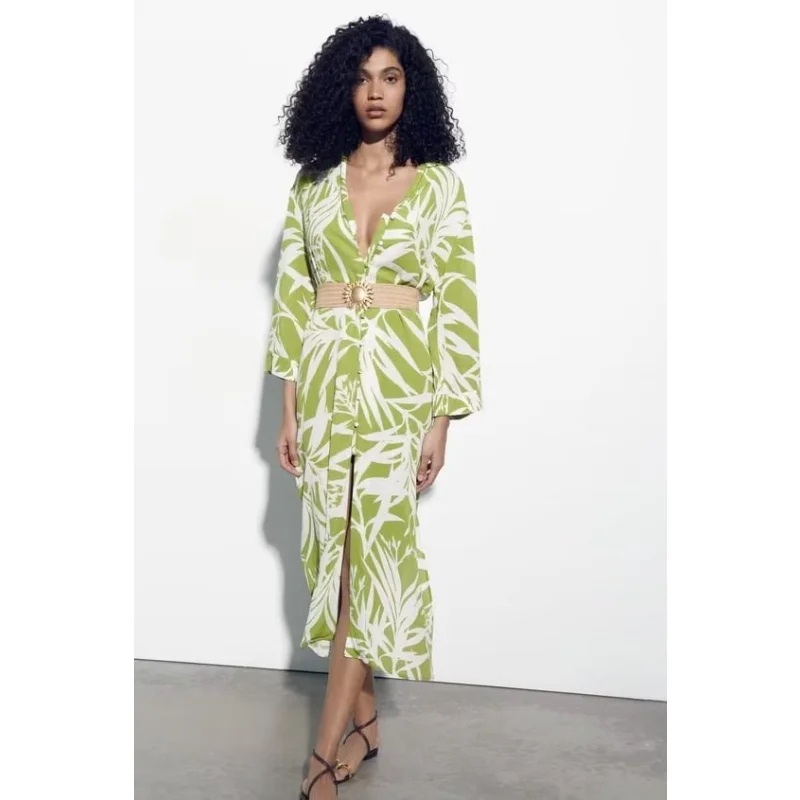 

2023 summer print dress loose casual dress